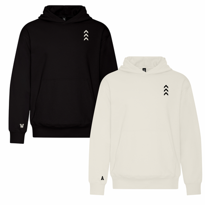 DUO HOODIES + CUSTOM INITIALS - SNOW