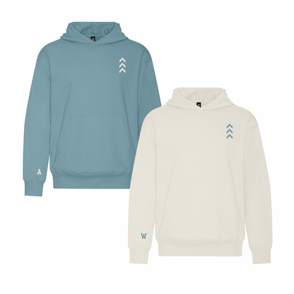 DUO HOODIES + CUSTOM INITIALS - ICE