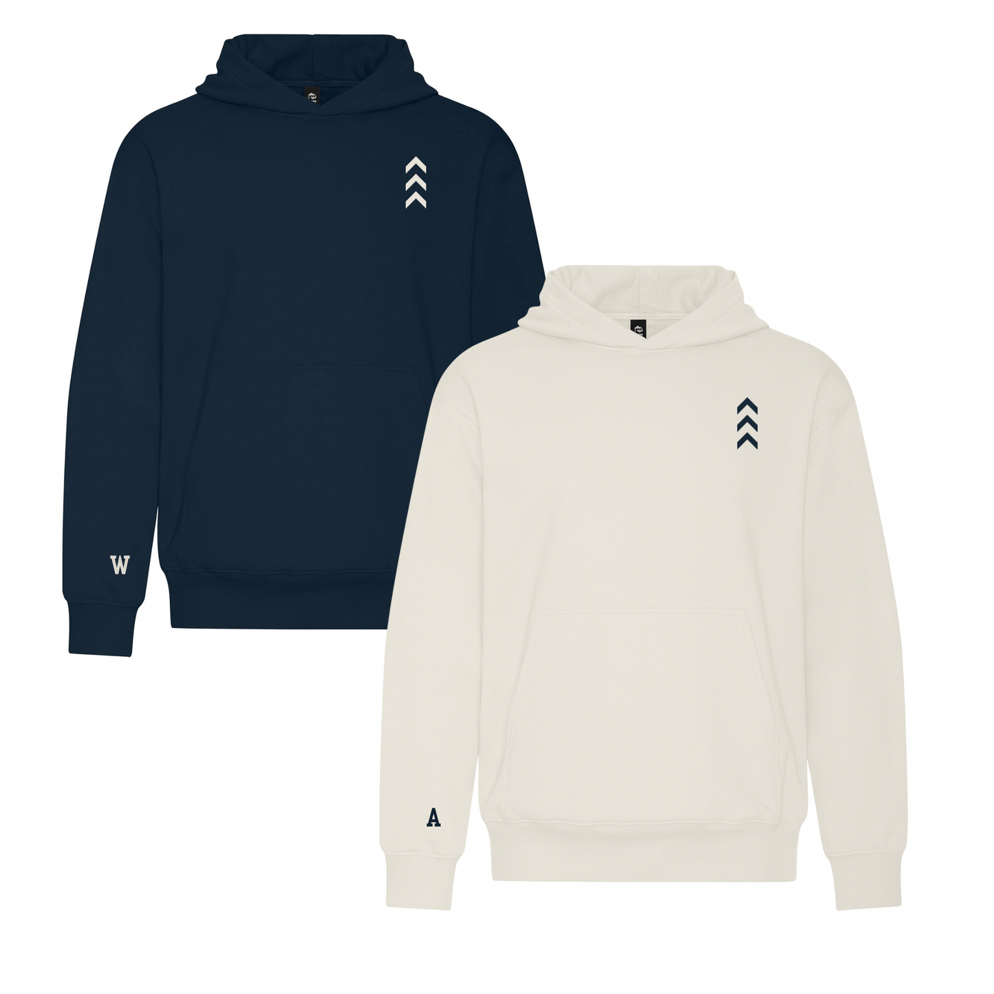 DUO HOODIES + CUSTOM INITIALS - NIGHT