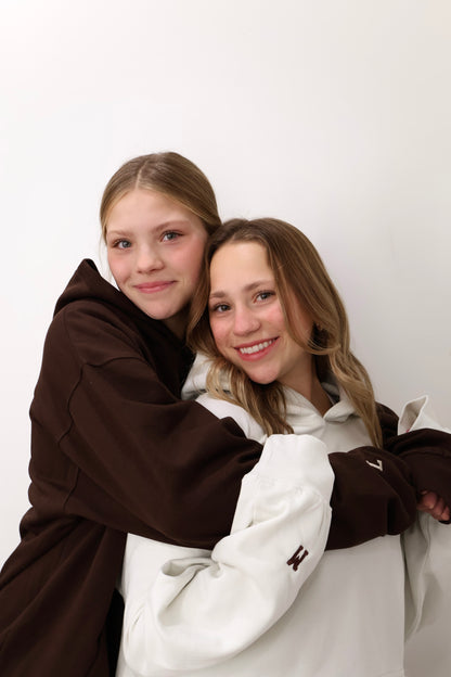 DUO HOODIES + CUSTOM INITIALS - COCOA